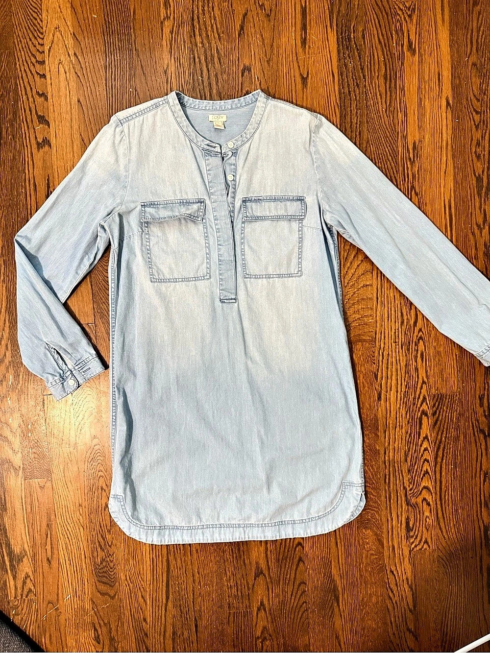 J.Crew Chambray Tunic Dress Blue